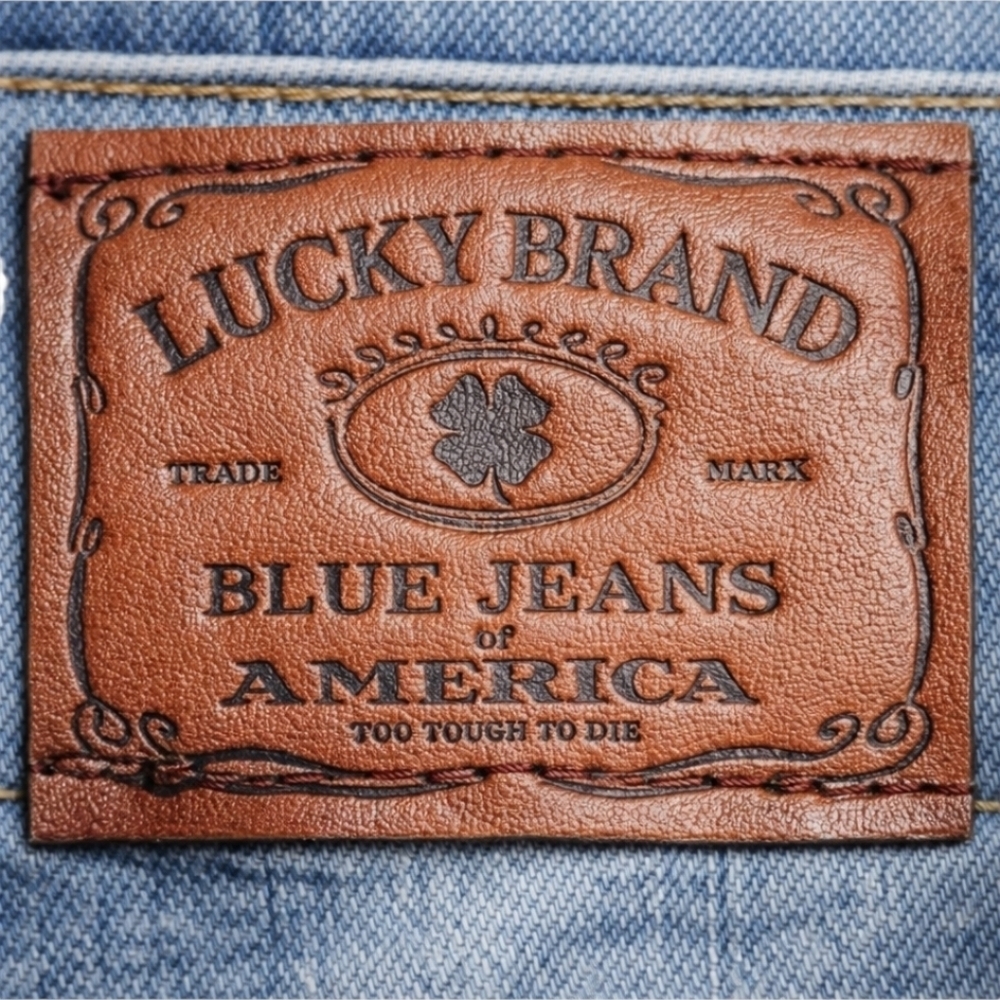 Lucky Brand Size 14/32 Blue Denim Straight Ankle Jeans Raw Hem NWT - Picture 9 of 15